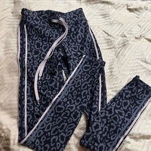 The Upside Leopard Print Leggings with Stripes
